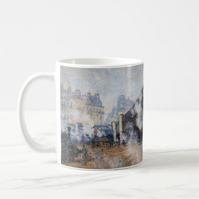 Claude Monet - Pont de l'Europe, Gare Saint-Lazare Kaffemugg (Vänster)