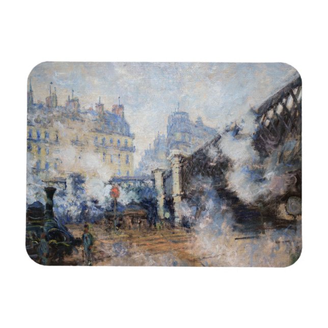 Claude Monet - Pont de l'Europe, Gare Saint-Lazare Magnet (Horisontell)