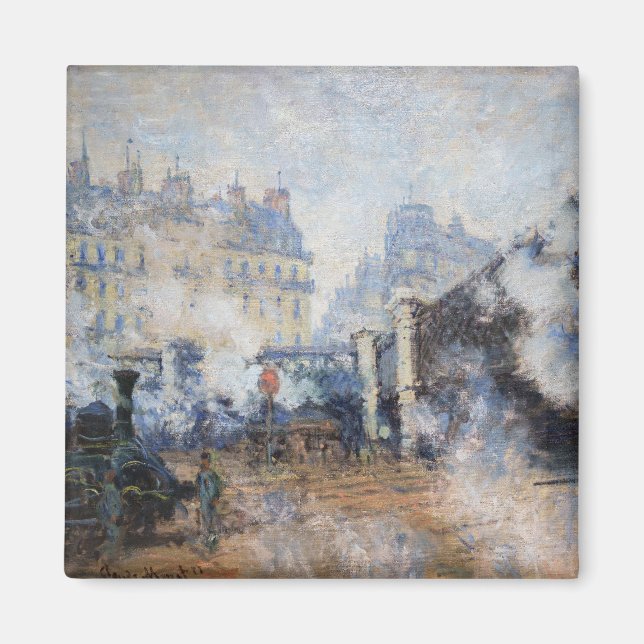 Claude Monet - Pont de l'Europe, Gare Saint-Lazare Magnet (Framsidan)