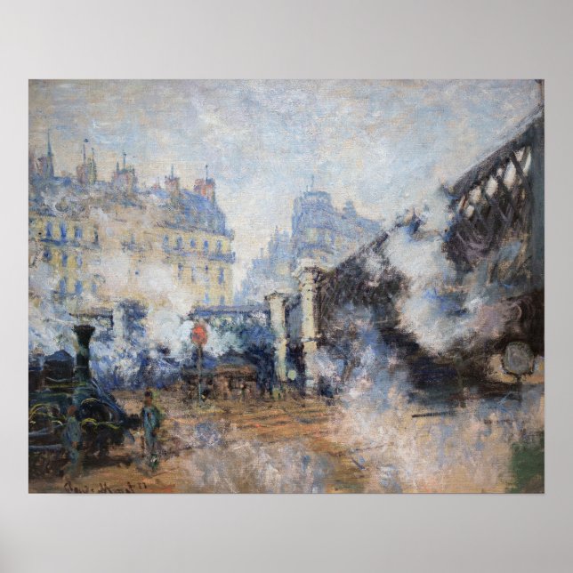 Claude Monet - Pont de l'Europe, Gare Saint-Lazare Poster (Framsidan)