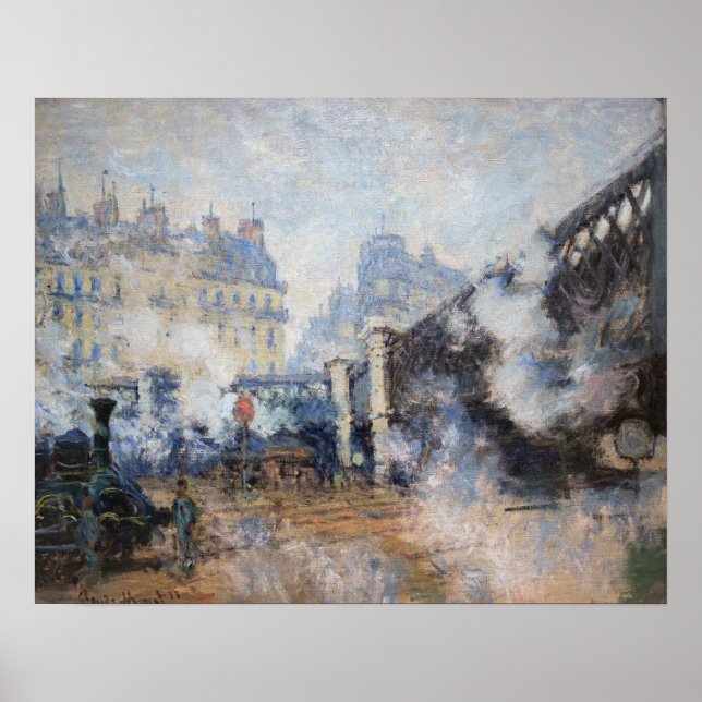 Claude Monet - Pont de l'Europe, Gare Saint-Lazare Poster (Framsidan)