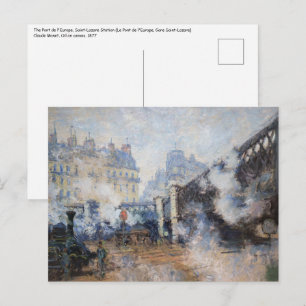 Claude Monet - Pont de l'Europe, Gare Saint-Lazare Vykort