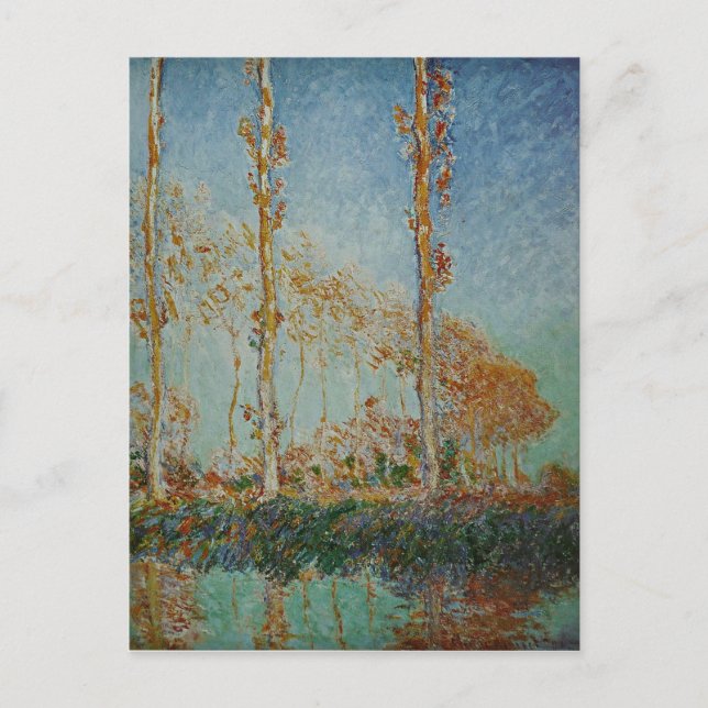 Claude Monet - Poplars Artwork Vykort (Framsida)