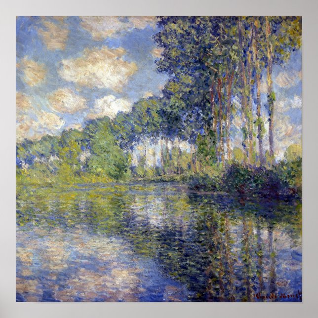 Claude Monet Poplars om Epte Poster (Framsidan)