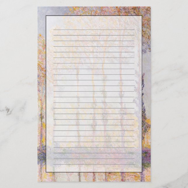 Claude Monet | Poplars på banker av Epten Brevpapper (Framsida)