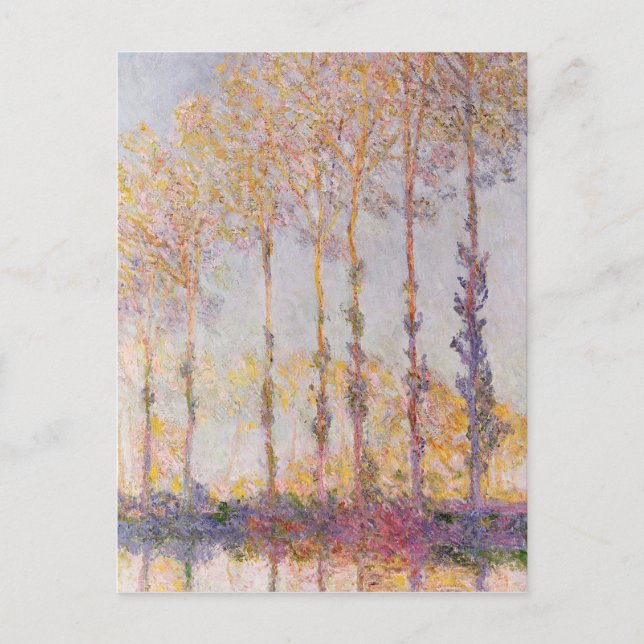 Claude Monet | Poplars på banker av Epten Vykort (Framsida)
