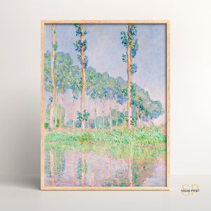 Claude Monet Poplars Rosa Effect 1891 Berömd Paint Poster