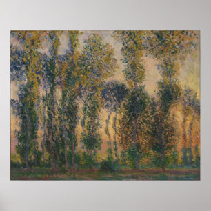 Claude Monet - Poplars vid Giverny, Sunrise Poster