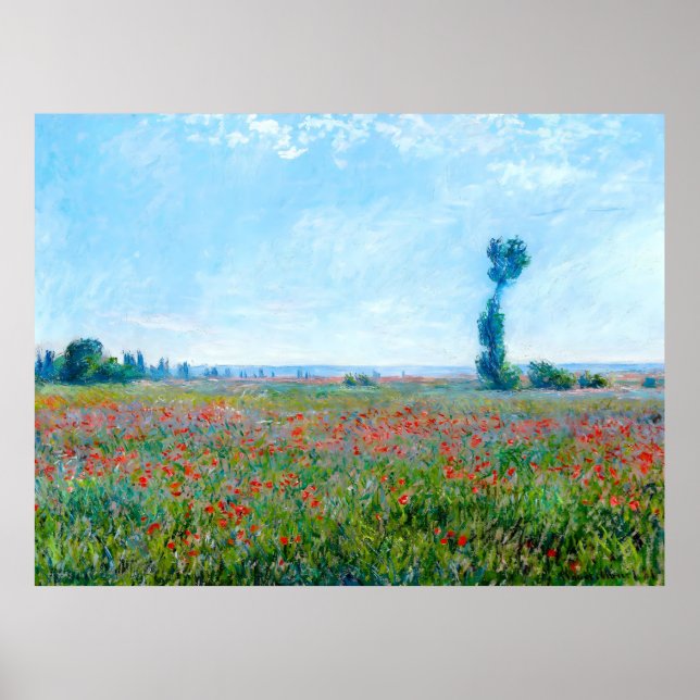 Claude Monet, Poppy Fält, 1881 Poster (Framsidan)