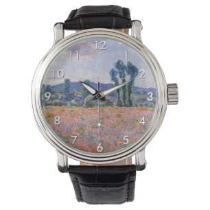 Claude Monet - Poppy Fält 1890 (Giverny) Armbandsur