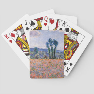 Claude Monet - Poppy Fält 1890 (Giverny) Casinokort