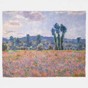 Claude Monet - Poppy Fält 1890 (Giverny) Fleecefilt