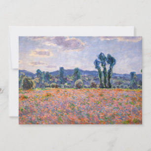 Claude Monet - Poppy Fält 1890 (Giverny) Inbjudningar