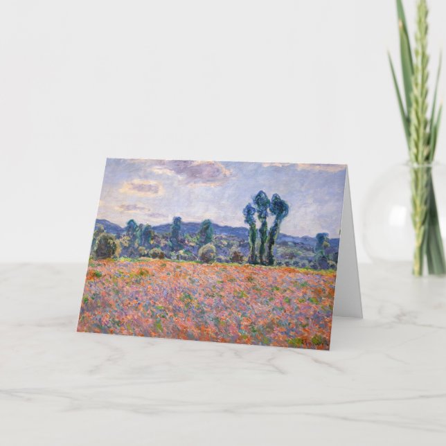 Claude Monet - Poppy Fält 1890 (Giverny) Kort (Framsida)