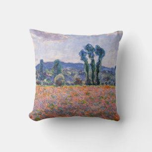 Claude Monet - Poppy Fält 1890 (Giverny) Kudde