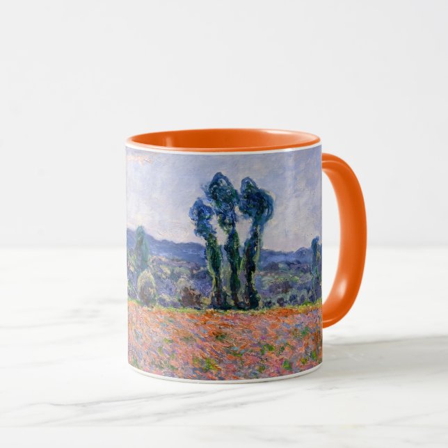 Claude Monet - Poppy Fält 1890 (Giverny) Mugg (Framsida höger)