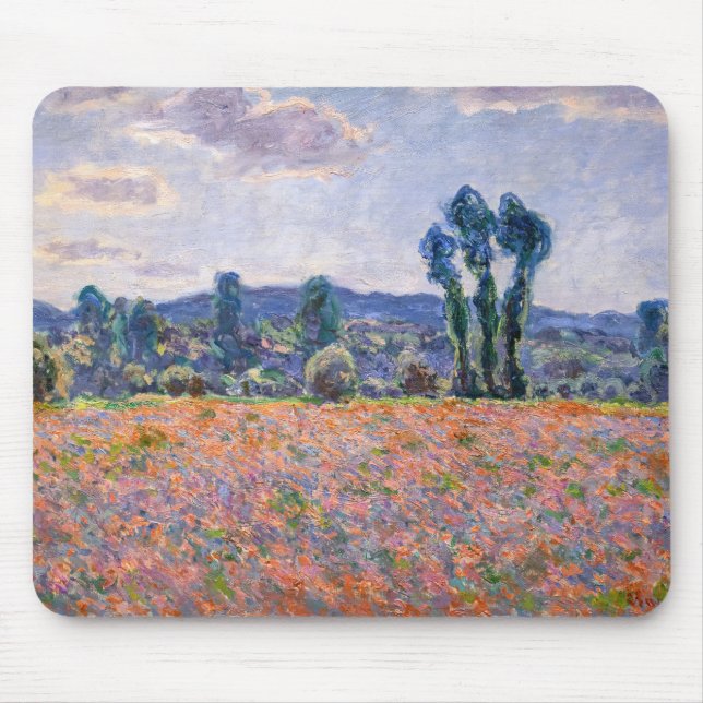 Claude Monet - Poppy Fält 1890 (Giverny) Musmatta (Framsidan)