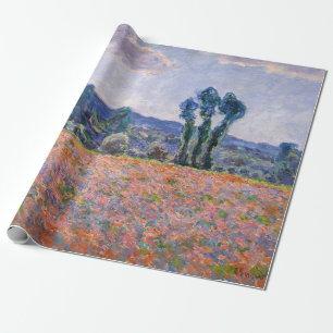 Claude Monet - Poppy Fält 1890 (Giverny) Presentpapper
