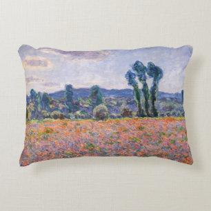 Claude Monet - Poppy Fält 1890 (Giverny) Prydnadskudde