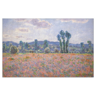 Claude Monet - Poppy Fält 1890 (Giverny) Tyg
