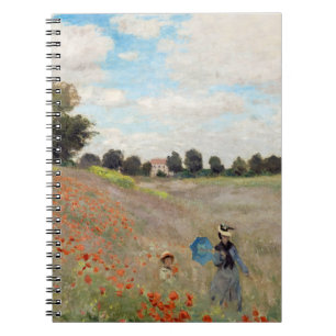 Claude Monet - Poppy Fält Anteckningsbok