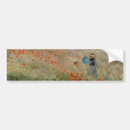 Claude Monet - Poppy Fält Bildekal