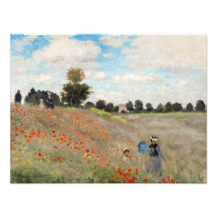 Claude Monet - Poppy Fält Fototryck