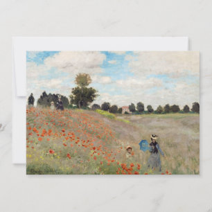 Claude Monet - Poppy Fält Inbjudningar