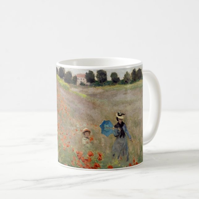 Claude Monet - Poppy Fält Kaffemugg (Framsida höger)