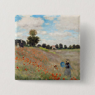 Claude Monet - Poppy Fält Knapp
