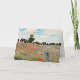 Claude Monet - Poppy Fält Kort
