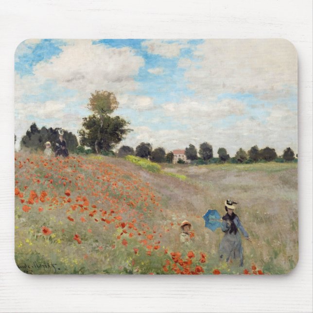 Claude Monet - Poppy Fält Musmatta (Framsidan)