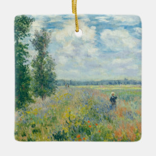 Claude Monet - Poppy Fält nära Argentina (1875) Julgransprydnad Keramik