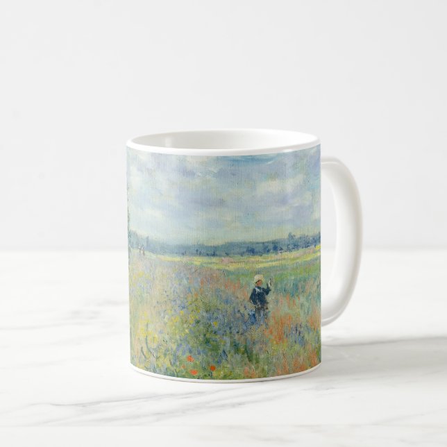 Claude Monet - Poppy Fält nära Argentina (1875) Kaffemugg (Framsida höger)