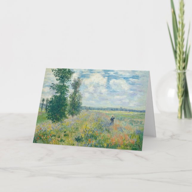 Claude Monet - Poppy Fält nära Argentina (1875) Kort (Framsida)