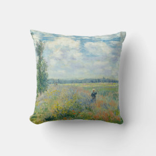 Claude Monet - Poppy Fält nära Argentina (1875) Kudde