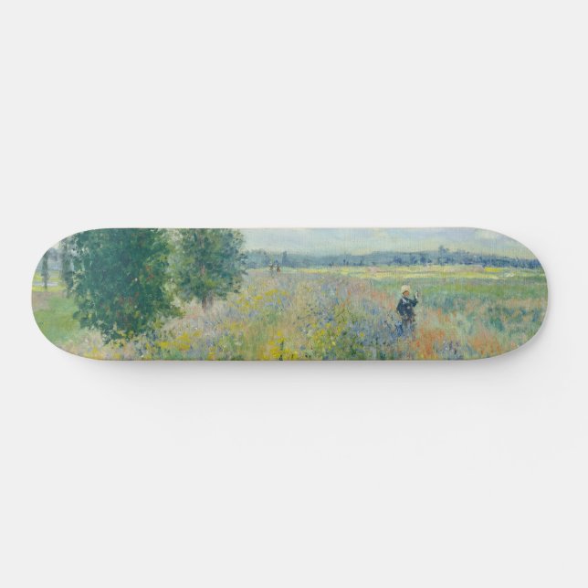 Claude Monet - Poppy Fält nära Argentina (1875) Mini Skateboard Bräda 18,5 Cm (Horz)