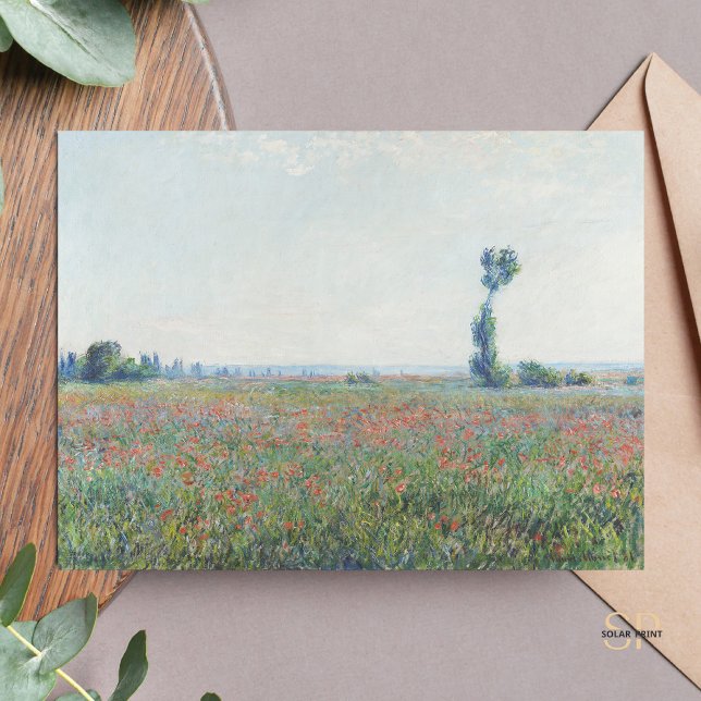 Claude Monet Poppy Fält Painting Art Print Vykort (Skapare uppladdad)