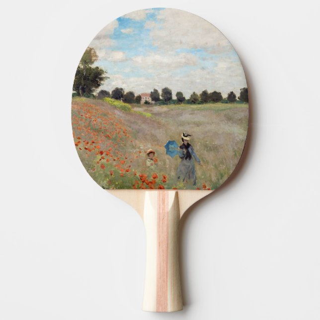 Claude Monet - Poppy Fält Pingisracket (Framsidan)