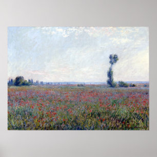 Claude Monet Poppy Fält Poster