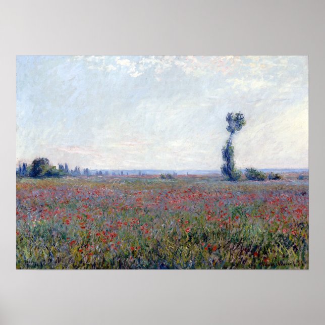 Claude Monet Poppy Fält Poster (Framsidan)