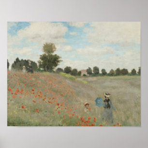 Claude Monet - Poppy Fält Poster