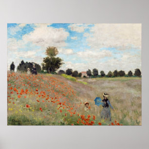 Claude Monet - Poppy Fält Poster