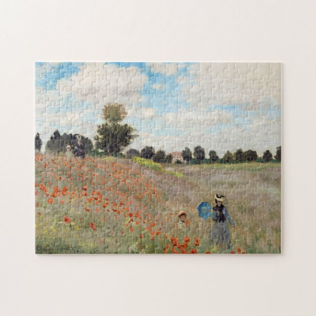 Claude Monet - Poppy Fält Pussel (Horisontell)