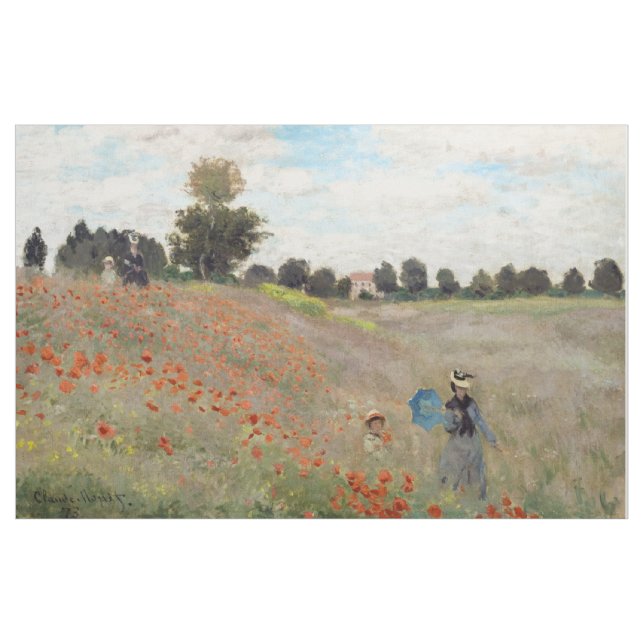 Claude Monet - Poppy Fält Tyg (Yard)