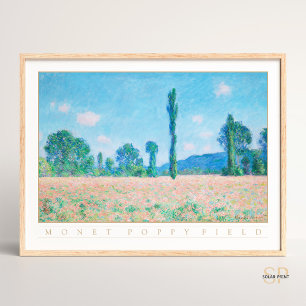 Claude Monet Poppy Fält vid Giverny Vintage Paint Poster