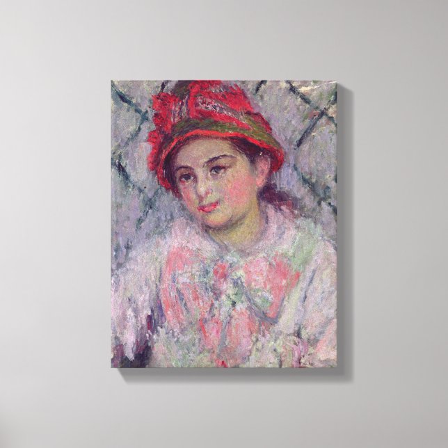 Claude Monet | Porträtt i Blanche Hoschede Canvastryck (Framsida)