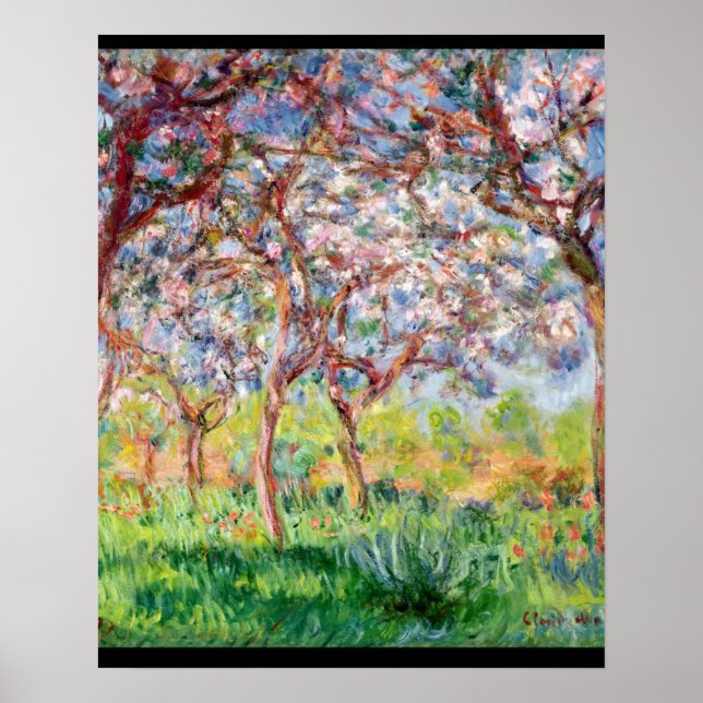 Claude Monet | Printempa Giverny Poster (Framsidan)