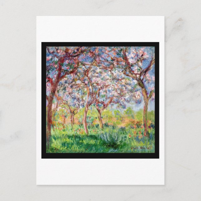 Claude Monet | Printempa Giverny Vykort (Framsida)