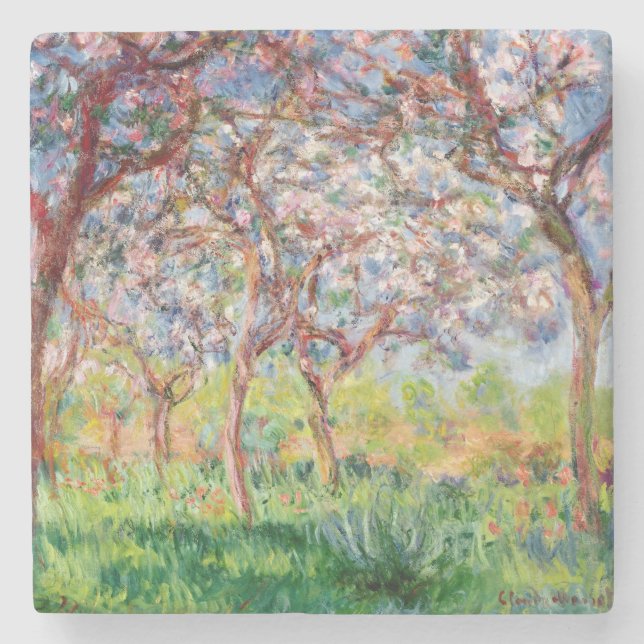Claude Monet | Printemps en Giverny, 1903 Underlägg Sten (Framsidan)